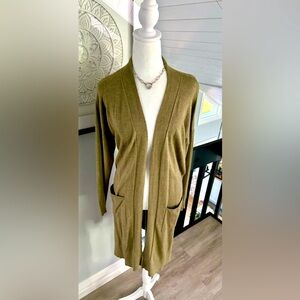 Open Front Long Line Cardigan